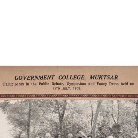 Government College Muktsar Vintage Group Paper Photograph