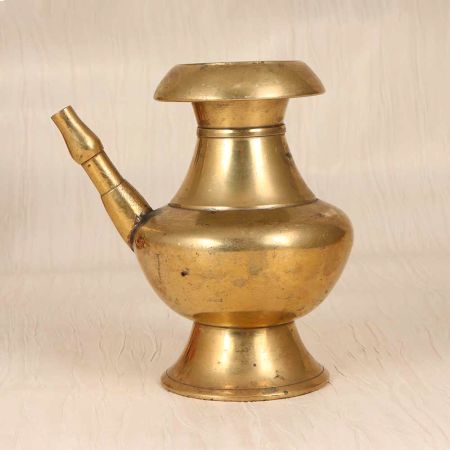 Himalayan Art Finest Brass Holy Water Pot with Spout for Decor