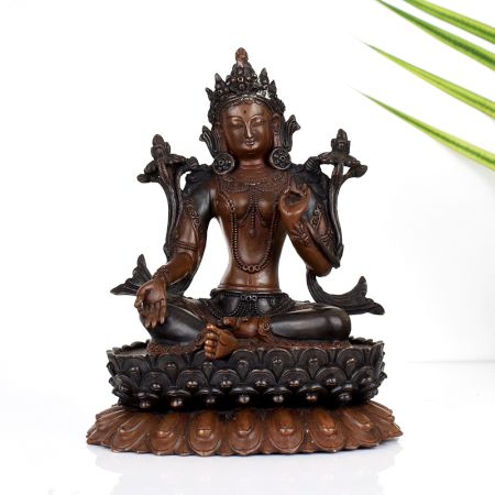 Tibetan Buddhist Deity Goddess Tara Statue Made of Copper