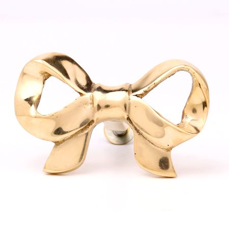 Brass Modern Gold Bow Drawer Knob
