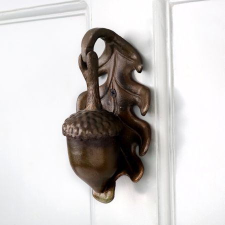 Antique Iron Acorn Door Knocker in Vintage Finish
