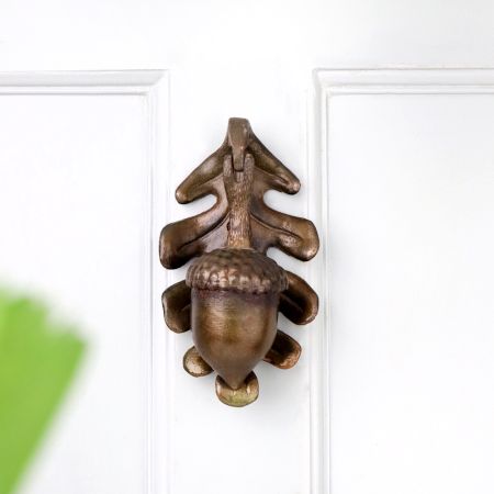 Antique Iron Acorn Door Knocker in Vintage Finish