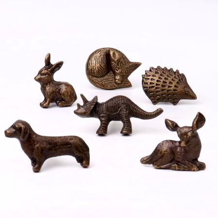 Antique Iron Animals Drawer Knobs-6 Pieces