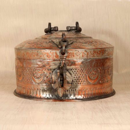 Islamic Art Premium Copper Jewelry Box from Hyderabad for Decor
