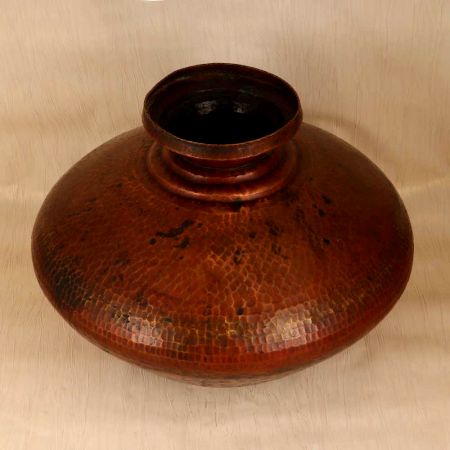 Hammered Texture Finest Copper Pot for Home Decoration