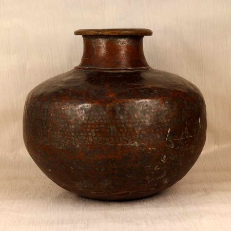 Vintage Handcrafted Finest Copper Pot for Flower Decoration