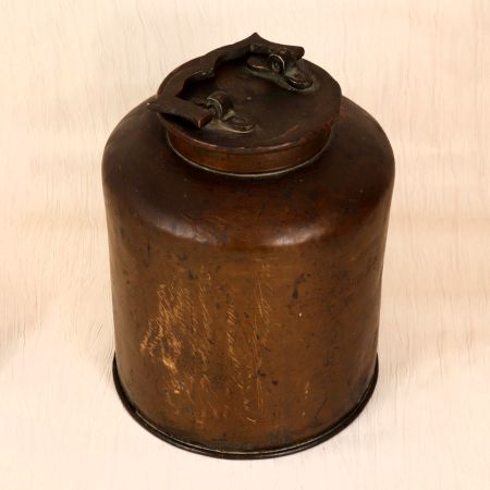 Plain Brown Finish Vintage Brass Milk Pot for Home Decoration