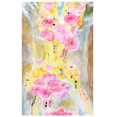 Adorable Canvas Painting of Flower Bouquet by Rosemarie Gorke