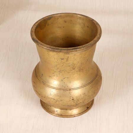 Handmade Traditional Finest Brass Holy Panchpatra Water Pot for Rituals