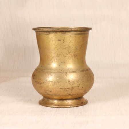 Handmade Traditional Finest Brass Holy Panchpatra Water Pot for Rituals