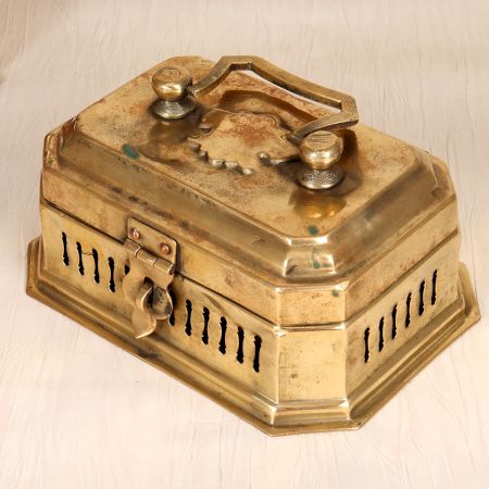 North Indian Handmade Brass Jewelry Box for Home Decor