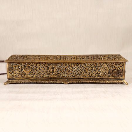 Engraved Handmade Brass Tissue Box for Home Decoration