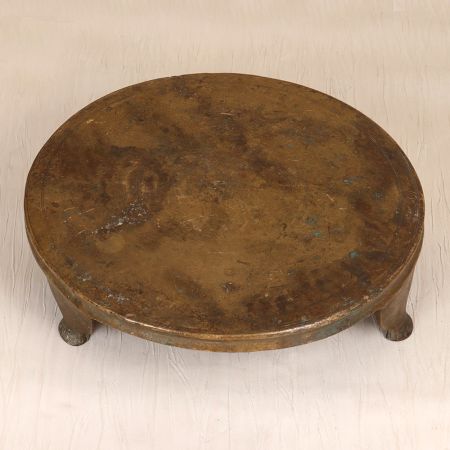 Handcrafted Traditional Brass Chapati Board in Vintage Finish
