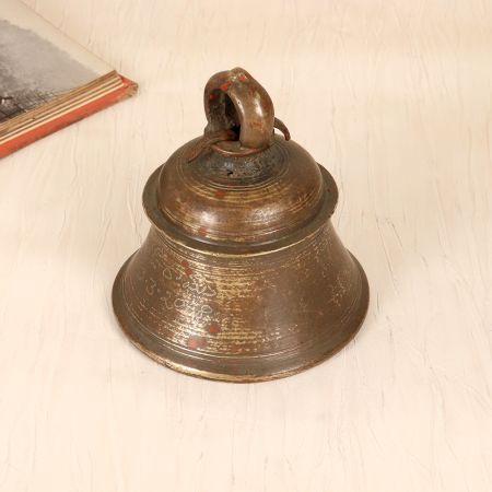 Handcrafted High-Quality Brass Temple Bell with Loop for Hanging