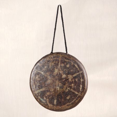 Vintage Tibetan Bell Metal Gong Crafted in Himalayan Art