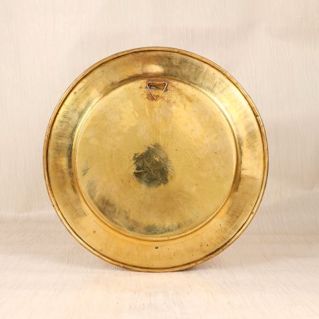 Blue Enamel Work Brass Hanging Plate for Home Decoration