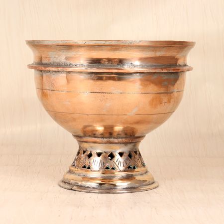 Shiny Handmade Premium Copper Pot for Flower Decoration