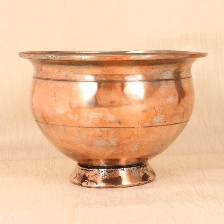Shiny Brown Finish Copper Fruit Bowl for Home Decoration