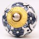 Grey Tiny Flower Cabinet Knob
