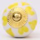 Yellow Heart  Ceramic Drawer Knob