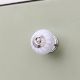 Light Grey Handpainted Floral Knob