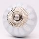Light Grey Handpainted Floral Knob