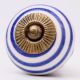 Navy Blue Striped Knob