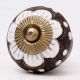 Antique White Floral Round Ceramic Cabinet Knobs