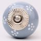 Grey Floral Knob