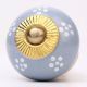 Grey Floral Knob