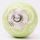 Lime Green Floral Knob