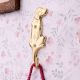 Brass Polish Dog Tail Wall Hook