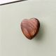 Brown Wooden Heart Drawer Knob