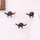 Antique Modern Iron Dinosaur Heavy Duty Wall Hooks-Pack of 3