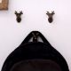 Antique Deer Metal Heavy Duty Wall Hooks-Pack of 3