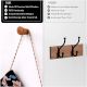 Natural Brown Wooden Wall Hooks-Pack of 10