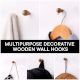 Natural Wooden Wall Hooks-6 Pieces