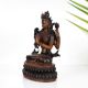 Handcrafted Copper Statue of Buddhist Deity Chenrezig for Prayer Room