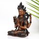 Handmade Tibetan Art Chenrezig Buddhist Deity Statue Made of Copper