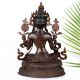 Vintage Finish Goddess Green Tara Copper Statue in Tibetan Art