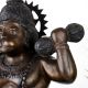 Vintage Lord Hanuman Brass Statue in Tibetan Art for Decor