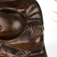 Handcrafted Laughing Buddha Brass Statue in Chinese Art