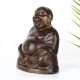 Handcrafted Laughing Buddha Brass Statue in Chinese Art