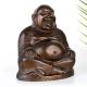Handcrafted Laughing Buddha Brass Statue in Chinese Art