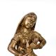 Vintage Brass Statue of Mother Feeding Lord Krishna for Decor