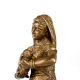 Vintage Brass Statue of Mother Feeding Lord Krishna for Decor