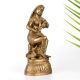 Vintage Brass Statue of Mother Feeding Lord Krishna for Decor