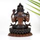 Buddhist Deity Chenrezig Copper Statue in Tibetan Art