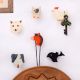 Multicolor Wooden Cute Animals for Kids Wall Hooks-6 Pieces