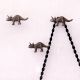 Antique Modern Iron Rhinoceros Wall Hooks-Pack of 3